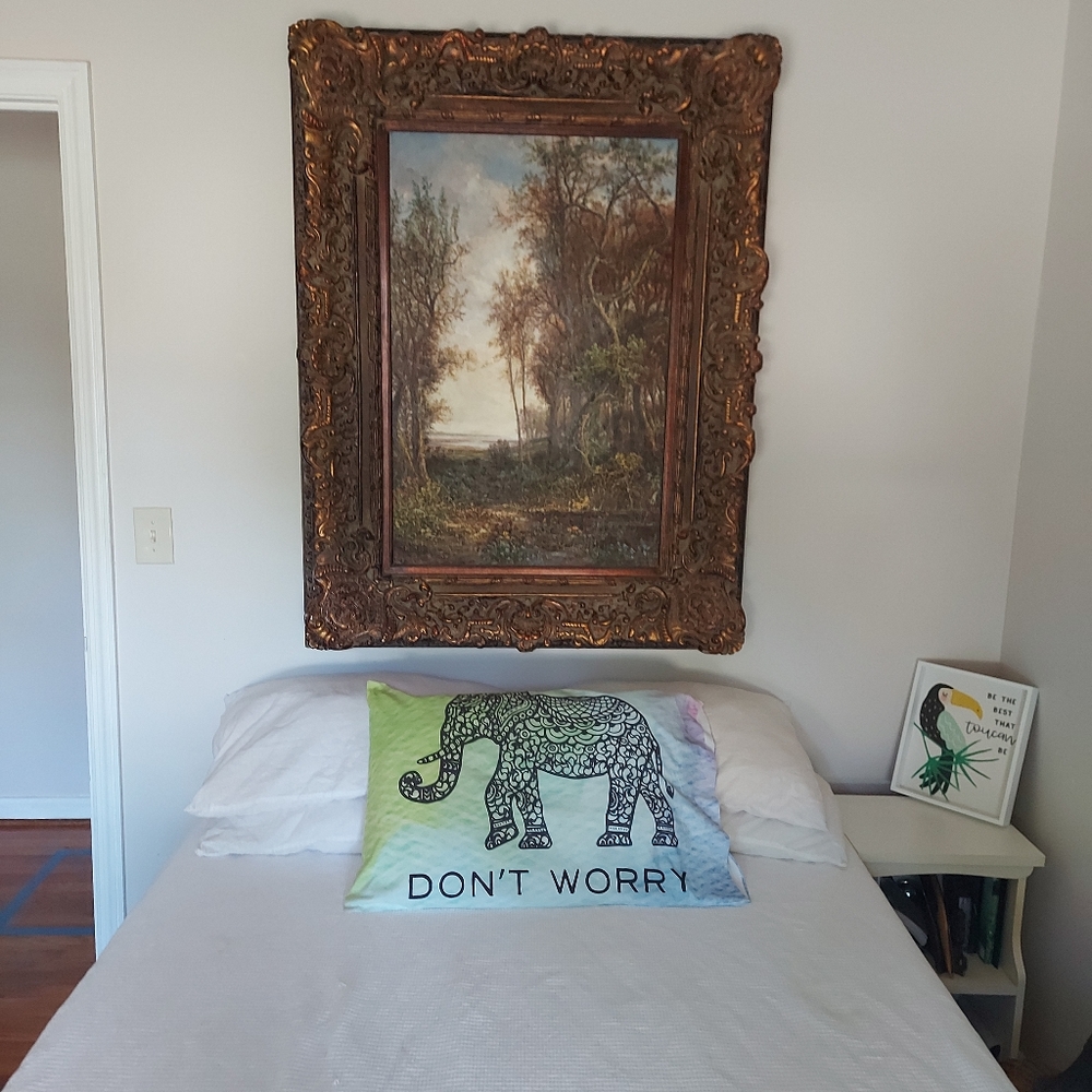 Don't Worry Tie Dye Style Elephant Pillow Case